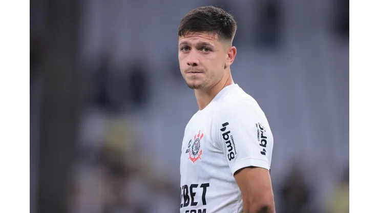 Rodrigo Garro, jogador do Corinthians durante partida contra o Nacional na Arena Corinthians pela Copa Sul-Americana 2024.
