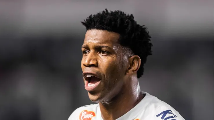 Gil durante partida contra o Sport na Vila Belmiro. Defensor retorna na próxima rodada da Série B.