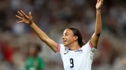 Swanson comemorando gol nos jogos Olímpicos 2024 (Photo by Marc Atkins/Getty Images)
