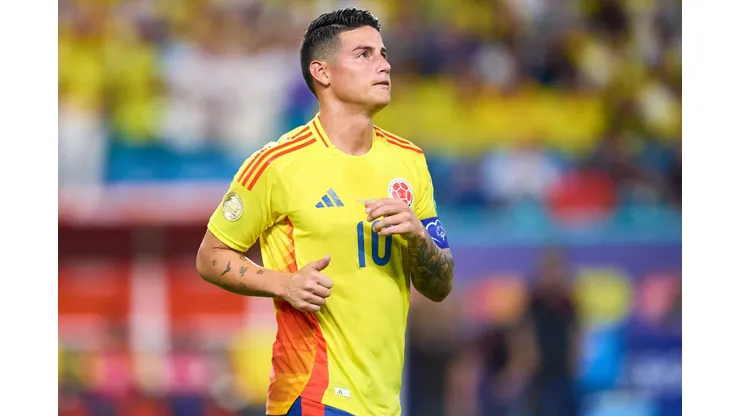 RECORD DATE NOT STATED Copa America USA 2024 Argentina vs Colombia - Final James Rodriguez of Colombia during Final match between Argentina and Colombia as part of CONMEBOL Copa America USA 2024 at Hard Rock Stadium on July 14, 2024 in Miami Gardens, Florida, United States. MIAMI GARDENS FLORIDA UNITED STATES PUBLICATIONxNOTxINxMEXxCHNxRUS Copyright: xJosexLuisxMelgarejox 20240714221226_CA_2024_F_ARG_COL_RODRIGUEZ344