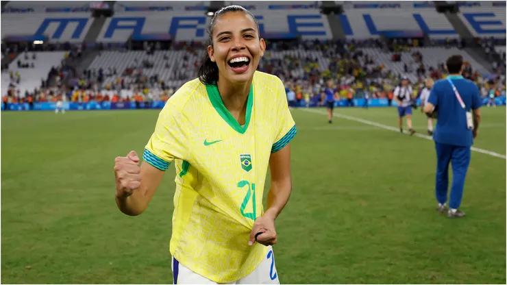 Foto: Rafael Ribeiro/CBF - Lauren comemora vitória do Brasil