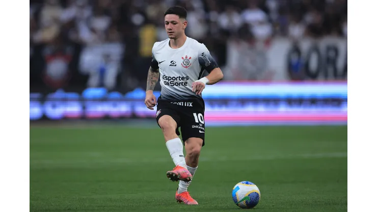 Garro jogador do Corinthians durante partida contra o Juventude na Arena Corinthians pelo campeonato Brasileiro A 2024.