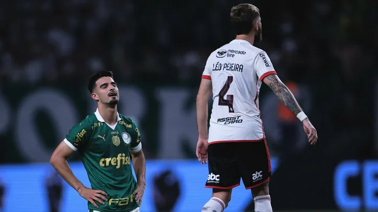 Flaco Lopez jogador do Palmeiras lamenta desclassificacao ao final da partida contra o Flamengo no estadio Arena Allianz Parque pelo campeonato Copa Do Brasil 2024.