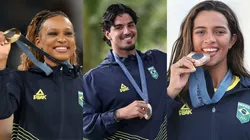 Rebeca Andrade, Gabriel Medina e Rayssa Leal estão entre os atletas olímpicos brasileiros mais seguidos no Instagram - Fotos: Reprodução/COB