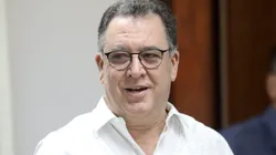 Marcelo Teixeira, presidente do Santos, durante coletiva de imprensa no CT Rei Pelé, no dia 21/06/2024.