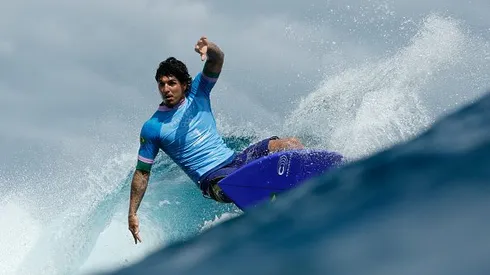 Gabriel Medina durante a disputa do bronze nas Olimpíadas 2024