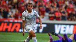 Monsalve comemorando o gol do Grêmio contra o Athletico-PR Foto: Lucas Uebel/Grêmio