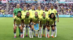 Seleção Brasileira Feminina no jogo contra a França, nas quartas de final, pelas Olimpíadas.