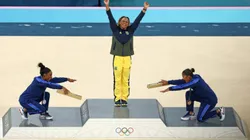 Rebeca, Simone Biles e Jordan - Foto: Elsa/Getty Images