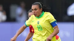 Marta em Seleção Brasileira x Espanha. Foto: Juan Manuel Serrano Arce/Getty Images