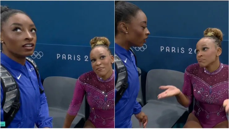 Rebeca Andrade e Simone Biles - Foto: Reprodução/TV Globo