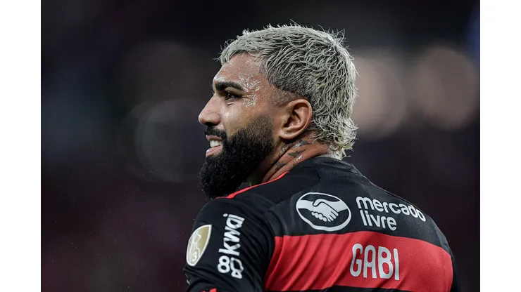 Gabigol jogador do Flamengo durante partida contra o Bolivar no estadio Maracana pelo campeonato Copa Libertadores 2024.