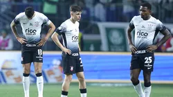 Gustavo Henrique, Breno Bidon e Cacá do Corinthians reagem de pois da derrota contra o Palmeiras no Allianz Parque- Brasileirão 2024