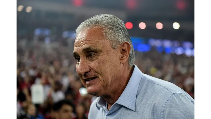 Tite técnico do Flamengo durante partida contra o Palmeiras. Foto: Thiago Ribeiro/AGIF