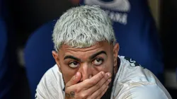 Gabigol durante partida do Mengão. Camisa 99 é muito criticado.