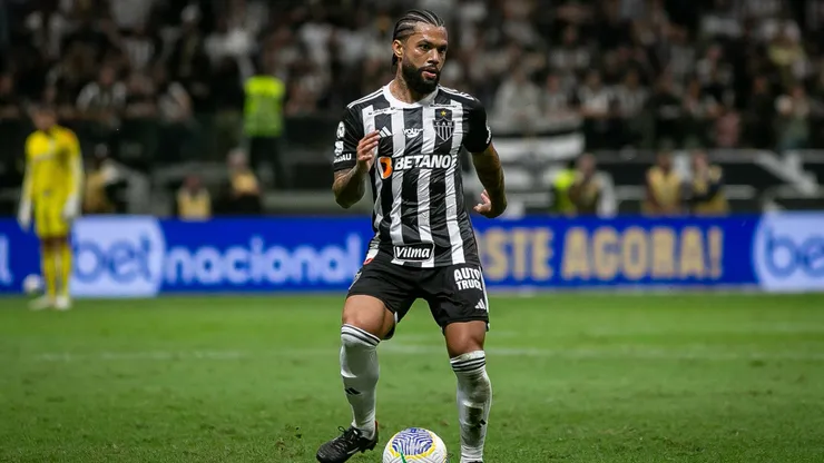 Otávio foi o único atleta do Galo a falar ao final da partida contra o Criciúma. Foto: Fernando Moreno/AGIF