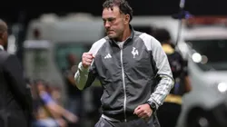 Gabriel Milito tecnico do Atletico-MG comemora gol de Paulinho durante partida contra o Sao Paulo no estadio Arena MRV pelo campeonato Brasileiro A 2024. 11/07/2024 -