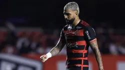 Gabriel Barbosa durante o jogo, no Morumbis