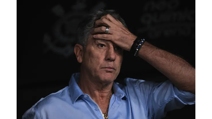 Renato Portaluppi tecnico do Gremio durante partida contra o Corinthians no Arena Corinthians pelo Brasileirão A 2024.