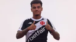 RIO DE JANEIRO, BRAZIL - JULY 13: Philippe Coutinho, Vasco da Gama newly signed player, gestures during his presentation at Sao Januario Stadium on July 13, 2024 in Rio de Janeiro, Brazil. (Photo by Wagner Meier/Getty Images)