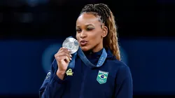 Rebeca Andrade levou a prata no salto. Foto: Wander Roberto/COB