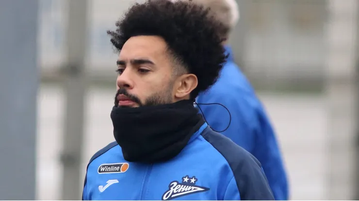 Claudinho durante treinamento em São Petersburgo. Foto: IMAGO/Russian Look