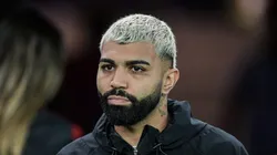 Gabigol durante a vitória sobre o Palmeiras. Foto: Thiago Ribeiro/AGIF