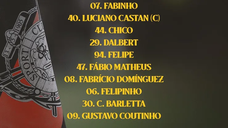 Escalação do Sport