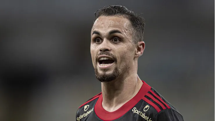 Atacante em ação com a camisa do Flamengo