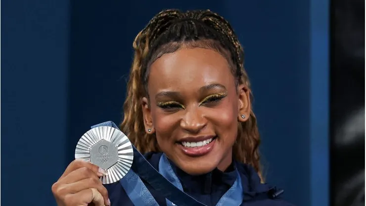 Rebeca Andrade, do Flamengo, nas Olimpíadas. Foto: Naomi Baker/Getty Images