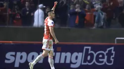 SP - BARUERI - 28/05/2024 - COPA SUL-AMERICANA 2024, INTERNACIONAL X BELGRANO - Borre jogador do Internacional comemora seu gol durante partida contra o Belgrano no estadio Arena Barueri pelo campeonato Copa Sul-Americana 2024. Foto: Marcello Zambrana/AGIF