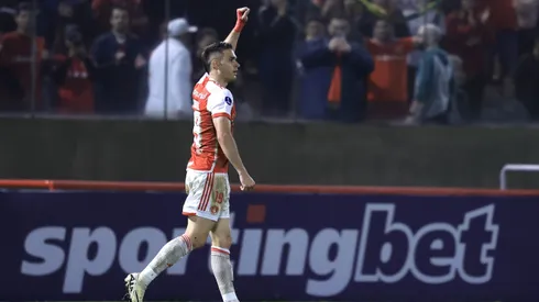 SP - BARUERI - 28/05/2024 - COPA SUL-AMERICANA 2024, INTERNACIONAL X BELGRANO - Borre jogador do Internacional comemora seu gol durante partida contra o Belgrano no estadio Arena Barueri pelo campeonato Copa Sul-Americana 2024. Foto: Marcello Zambrana/AGIF