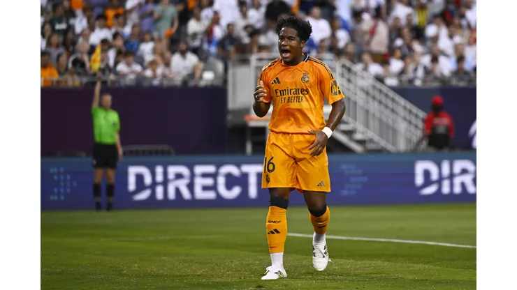 EndrIck estreando pelo Real Madrid. (Foto de Quinn Harris/Getty Images)