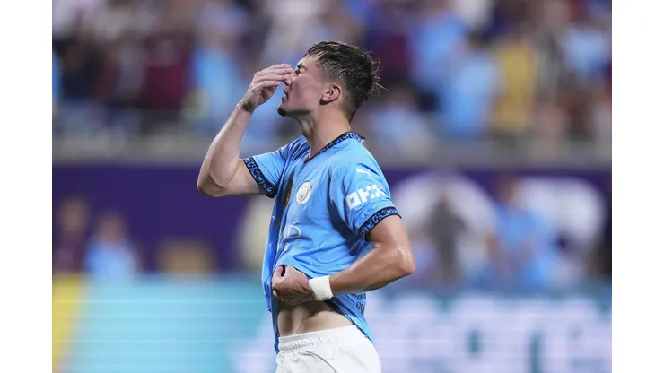 Jacob Wright do Manchester City. (Foto de Rich Storry/Getty Images)