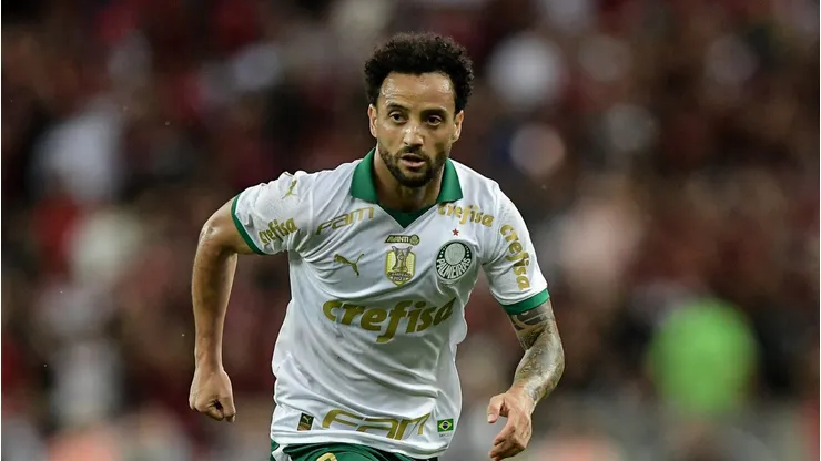 Felipe Anderson durante partida do Verdão. Foto: Thiago Ribeiro/AGIF