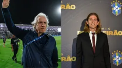 Jorge Jesus, técnico do Al-Hilal, e Filipe Luís, técnico do Flamengo.