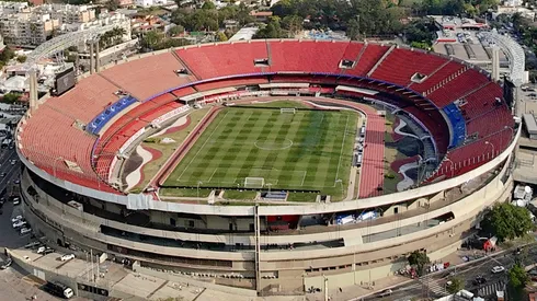 Vista aérea do estadio Morumbi para partida entre Sao Paulo e Botafogo pelo campeonato Copa Libertadores 2024.
