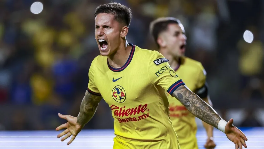 Brin Rodríguez comemorando gol pelo América-MEX - Foto: IMAGO