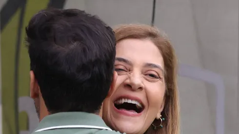 Abel Ferreira ao lado de Leila no Alviverde.