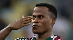 Arias comemora gol pelo Flu contra o Palmeiras.