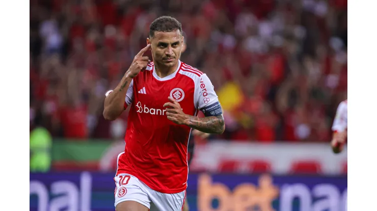 Alan Patrick jogador do Internacional comemora seu gol durante partida contra o Vitória no Brasileirão Série A. Foto: Maxi Franzoi/AGIF