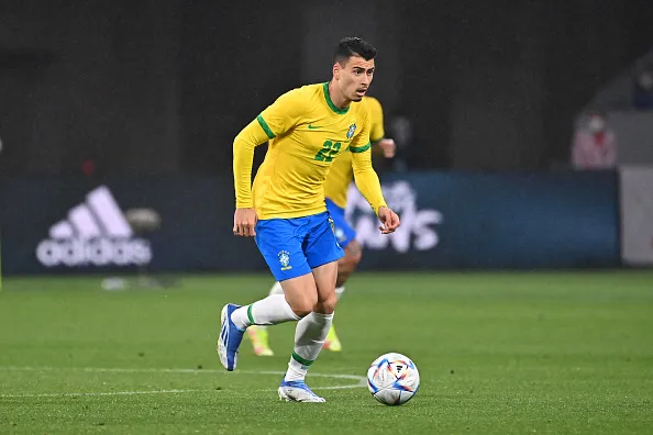 Gabriel Martinelli, em ação durante o amistoso internacional entre Japão e Brasil no Estádio Nacional, 6-2022, em Tóquio, Japão – Foto: Kenta Harada/Getty Images