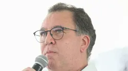 Marcelo Teixeira, presidente do SFC, durante lançamento do terceiro uniforme.