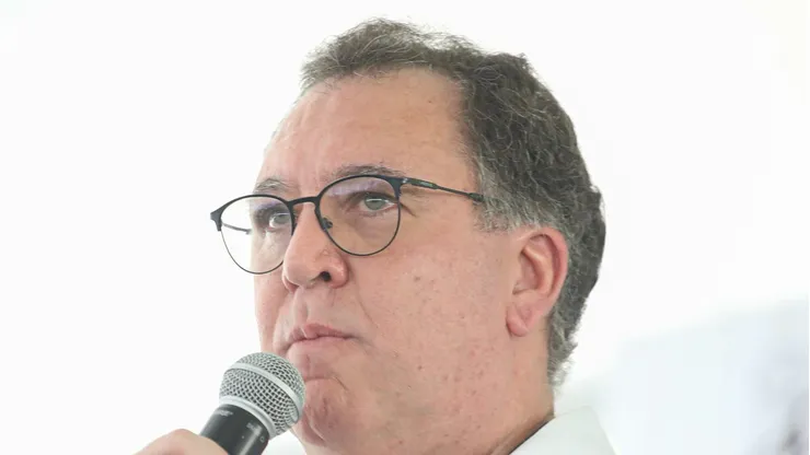 Marcelo Teixeira, presidente do SFC, durante lançamento do terceiro uniforme.
