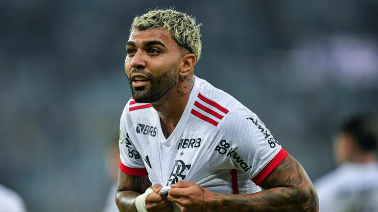 Gabriel Barbosa durante o clássico com o Vasco