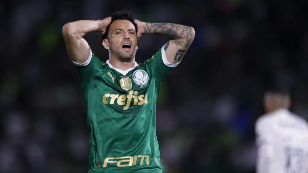 Jogador do Palmeiras na partida contra o Galo