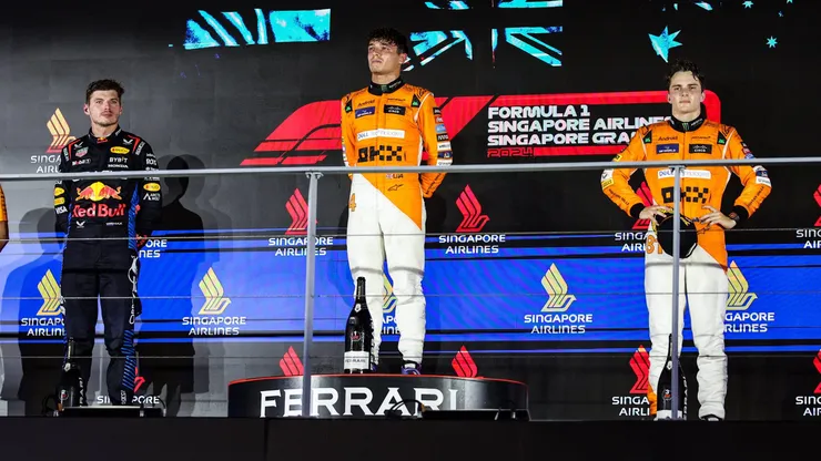 Norris, Verstappen e Piastri no pódio do GP de Singapura