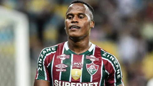 Jhon Arias durante partida entre Fluminense e Atlético-MG, no Maracanã, pelas quartas de final da Copa Libertadores da América. Foto: Celso Pupo