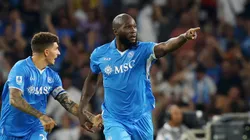 Romelu Lukaku comemora primeiro gol na Série A pela Napoli. (Photo by Francesco Pecoraro/Getty Images)