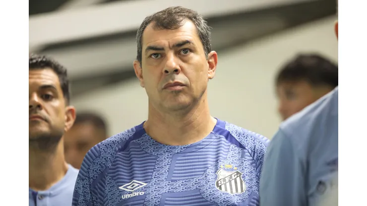 Fabio Carille técnico do Santos durante partida contra o Novorizontino. Foto: Reinaldo Campos/AGIF